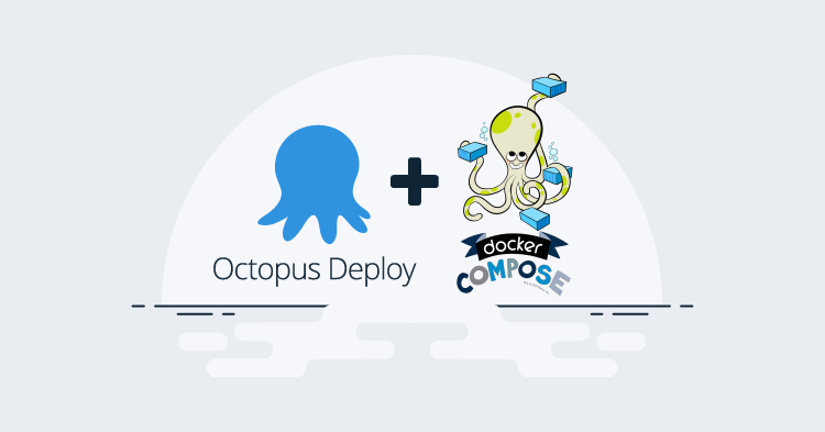 Octopus working with Docker Compose illustration