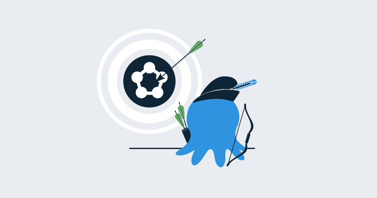 An Octopus archer hits the target.