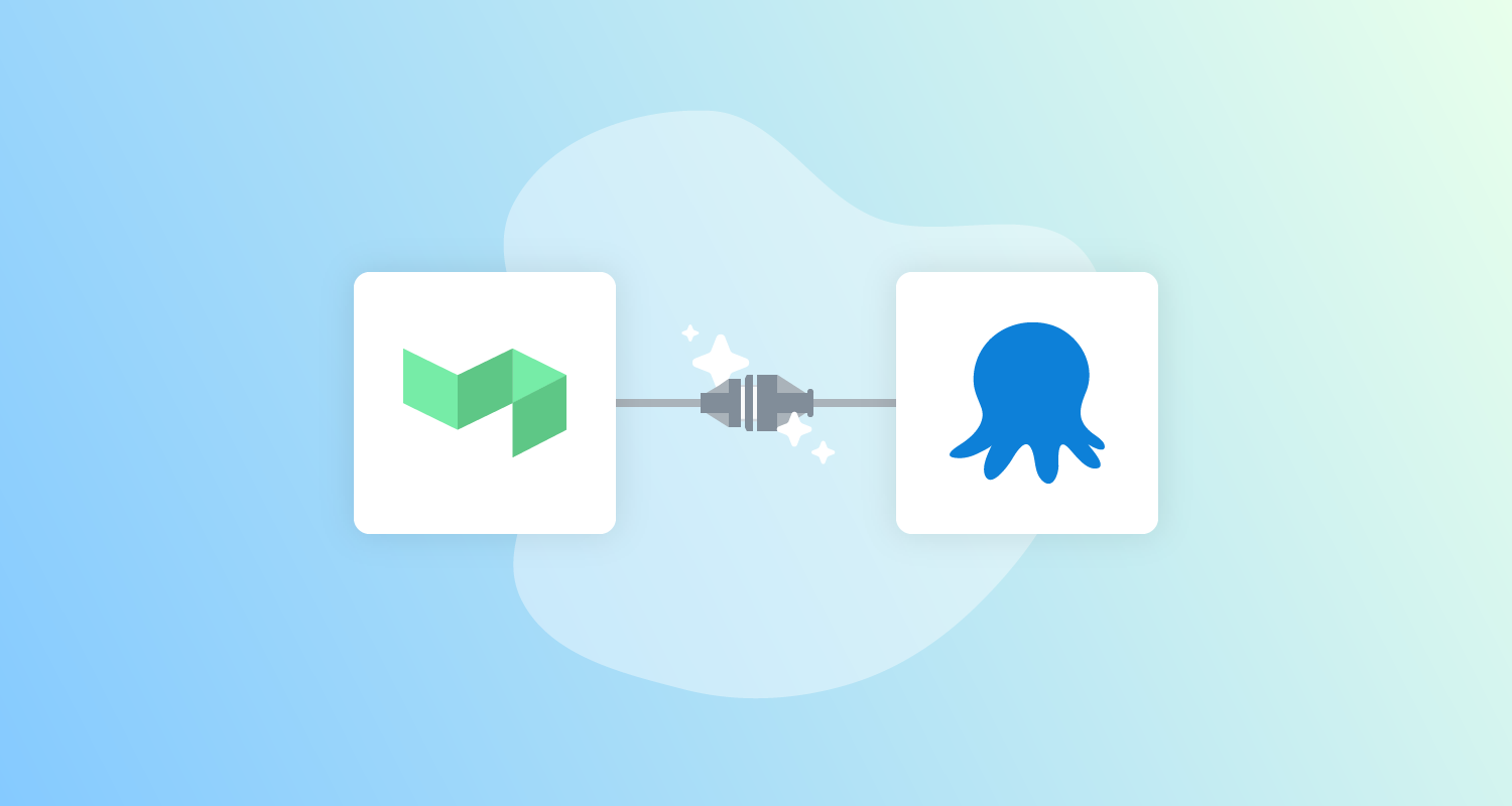 Buildkite and Octopus Deploy logos connected by plugs with little stars around the connection.