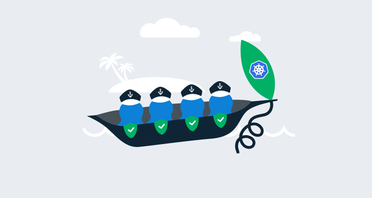 octopus sailors in a Kubernetes-branded pea pod ship
