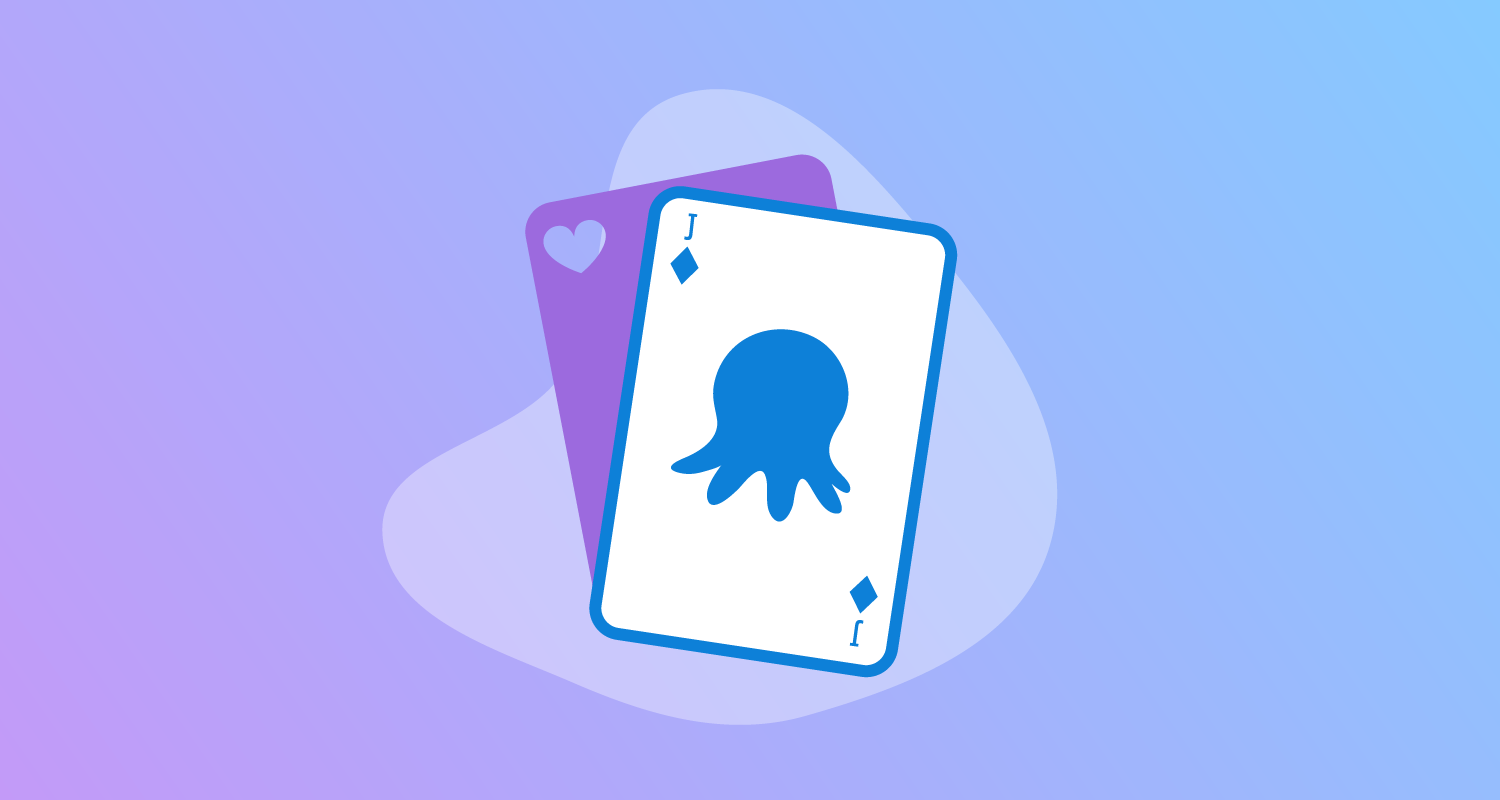 Octopus-branded jack of diamonds card