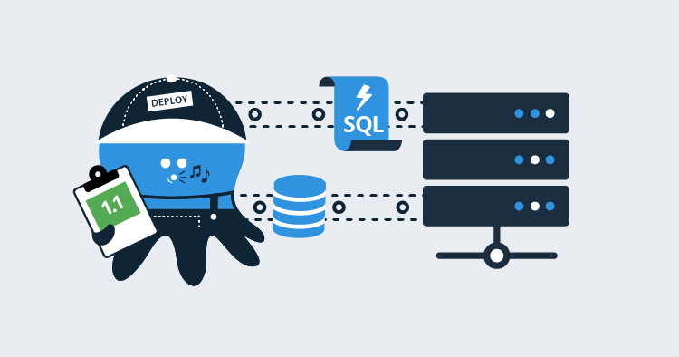 Octopus worker deploying an ad-hoc SQL script illustration