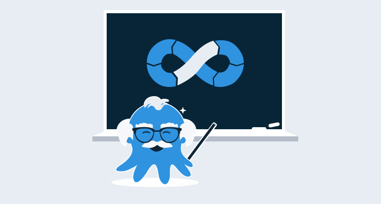 An octopus professor sharing his DevOps knowledge