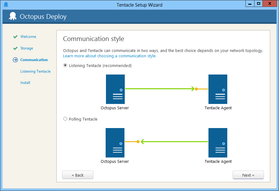 Choosing a Tentacle communication mode