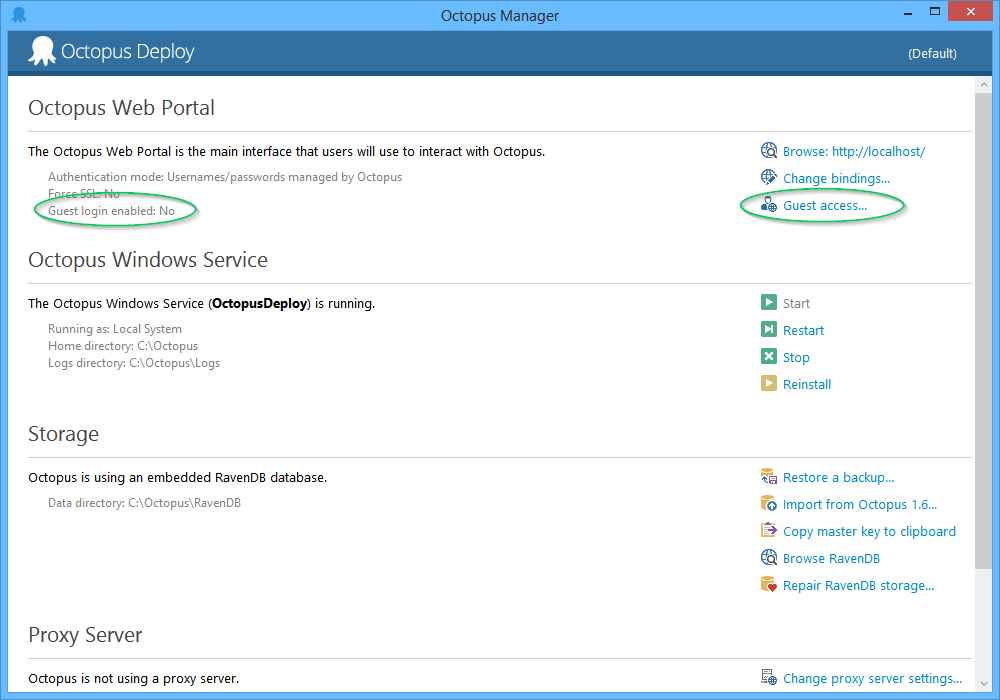 Enabling guest access