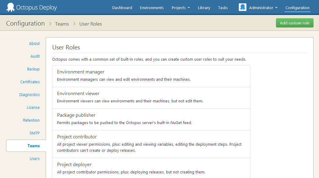 Configuring roles some more