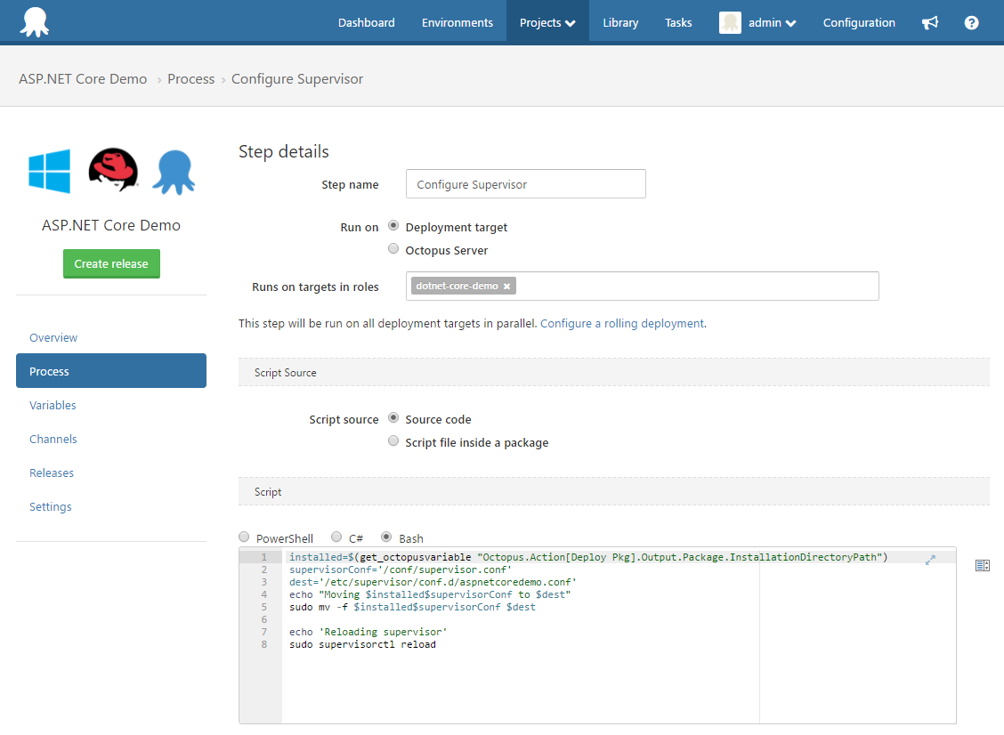 Supervisor Script Step