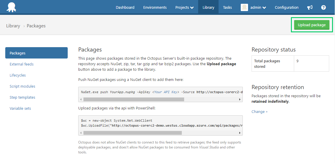 Upload Package