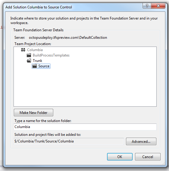 Add project to source control