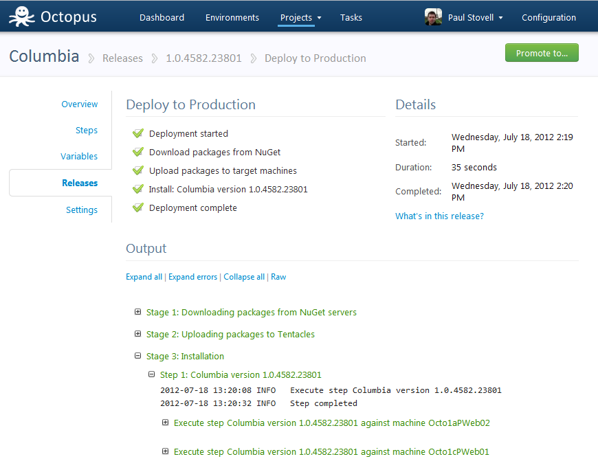 Deploy to production