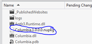 Drop folder with package