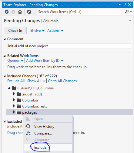 Exclude packages folder