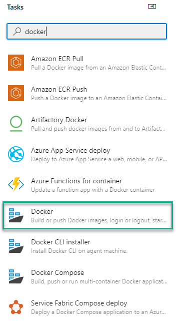 Add Docker task to build