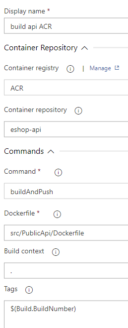 Docker build task