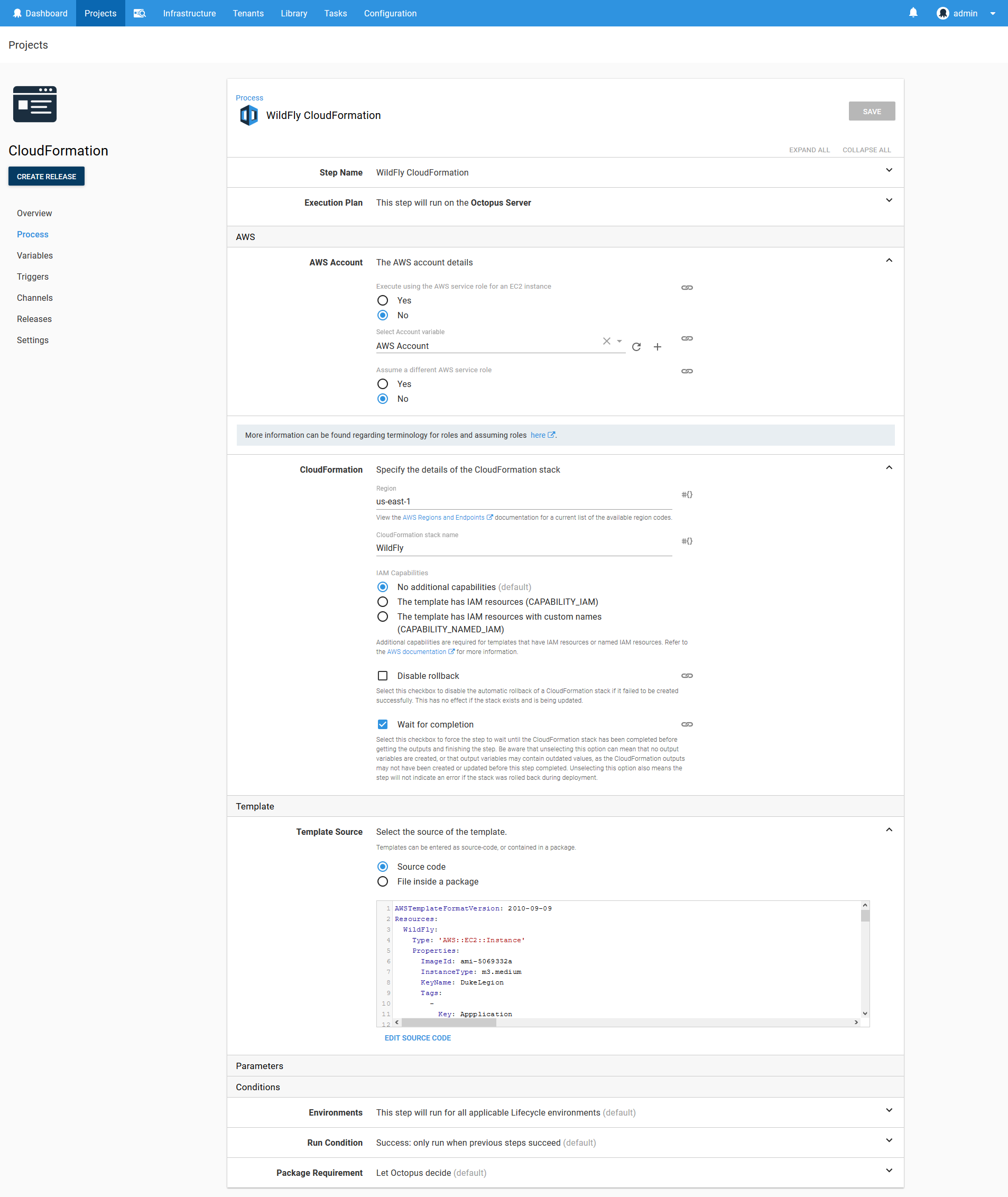 CloudFormation WildFly