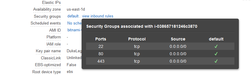 Default security group