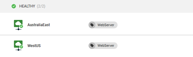 Examples of a cloud region deployment targets