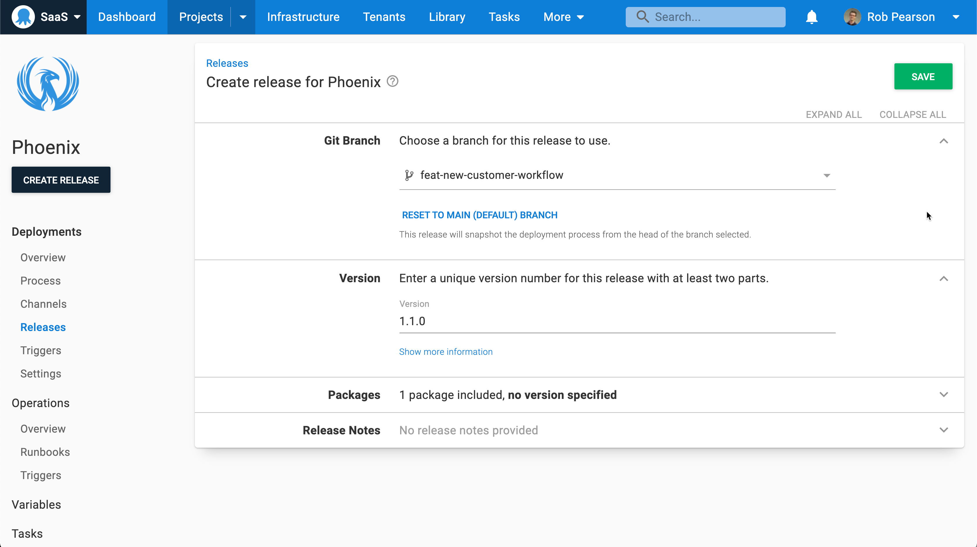 Octopus Config as Code: release creation