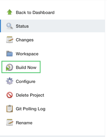 Jenkins Build Now