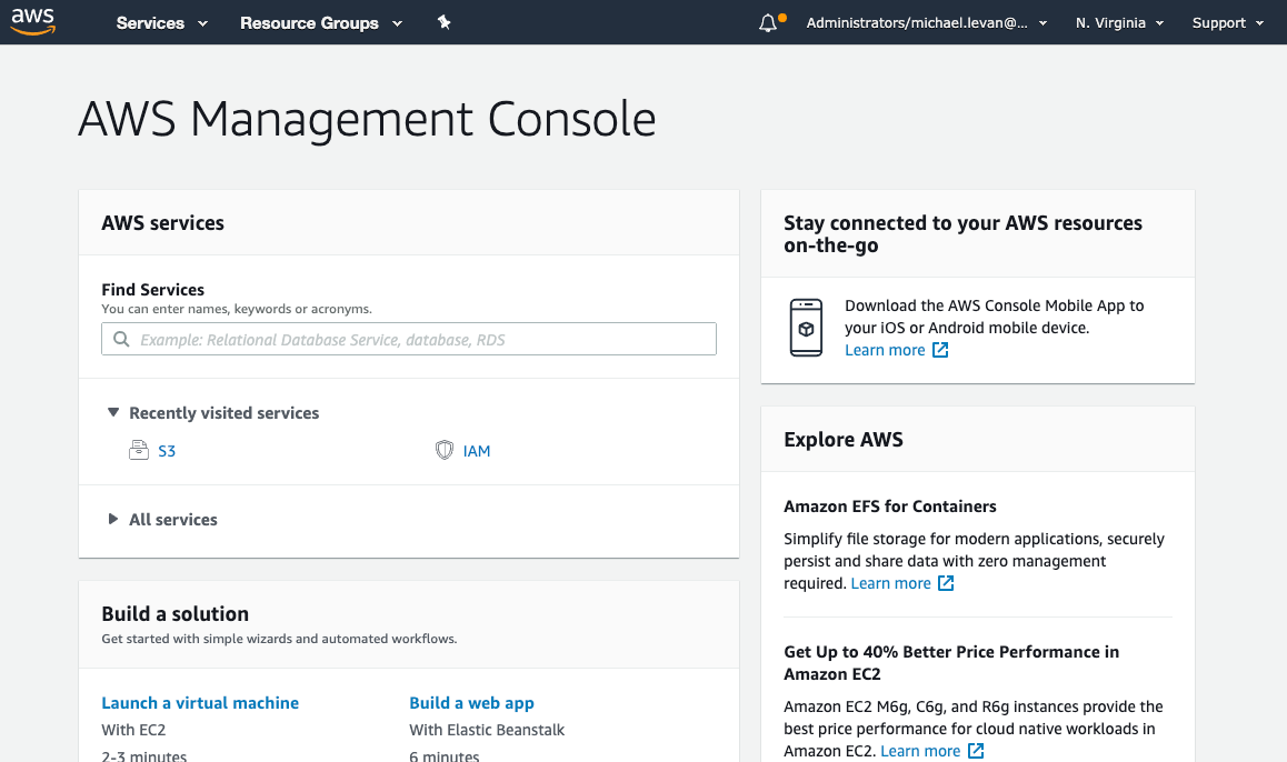 AWS console