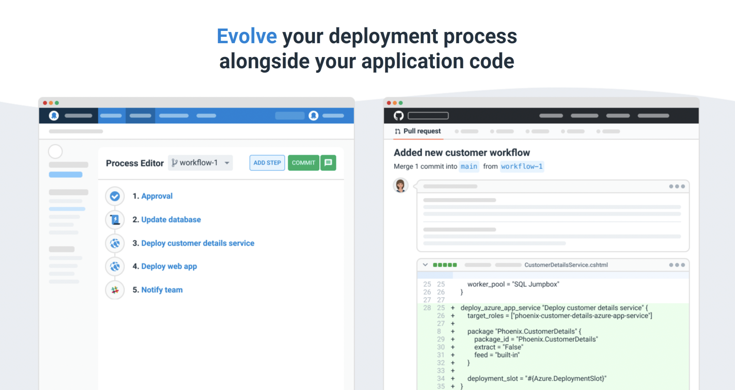 Edit your automated deployment process in the Octopus Web UI or source code repository.