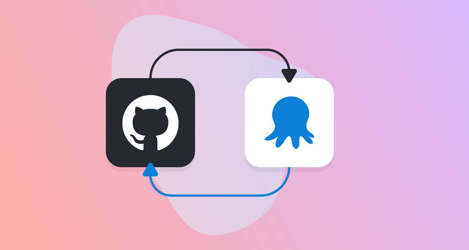 Octopus Deploy and GitHub logos connected by arrows.