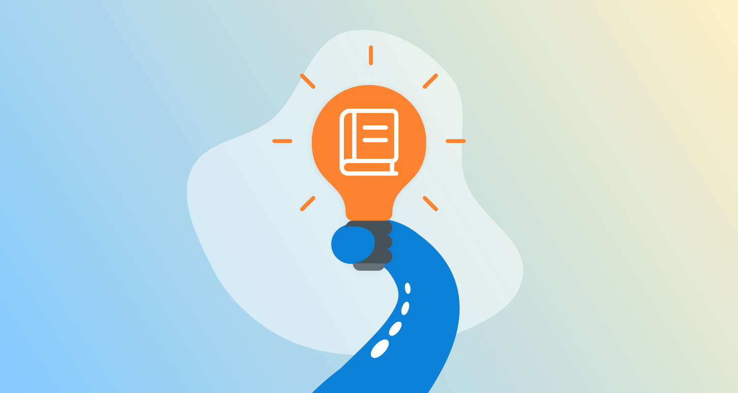 Blue Octopus arm holding a lightbulb with a runbook in the middle of it.