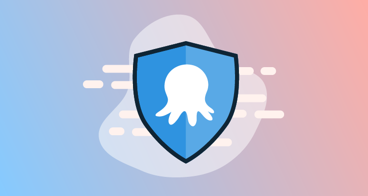 A stylized Octopus and shield icon.