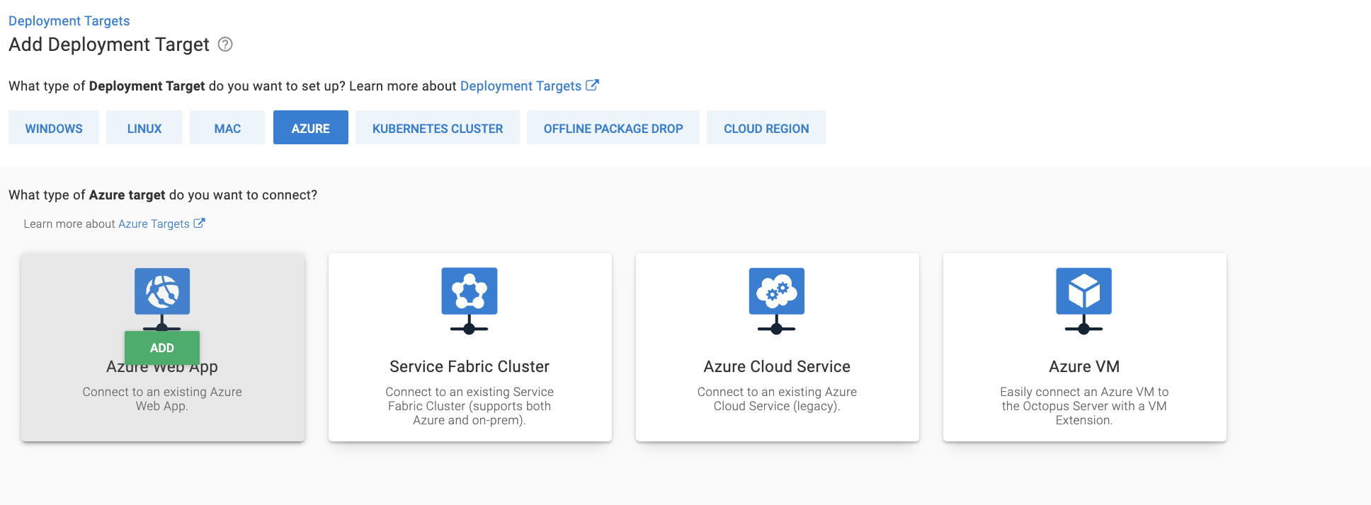 Add deployment target