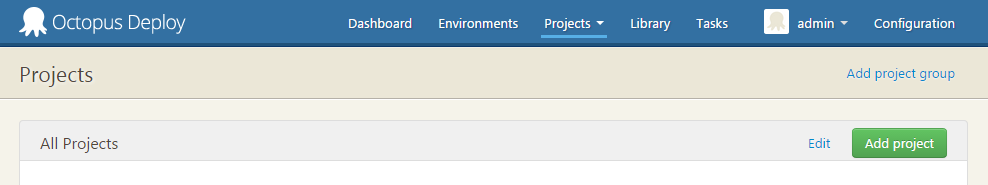 Create New Octopus Project