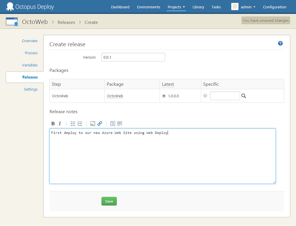 Release details completed