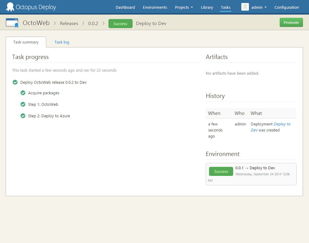 Deploy new release completed
