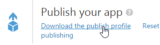 Download Publish Profile