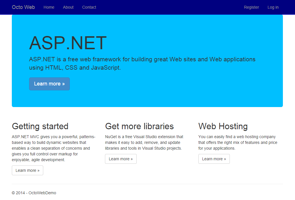 Modified web site running