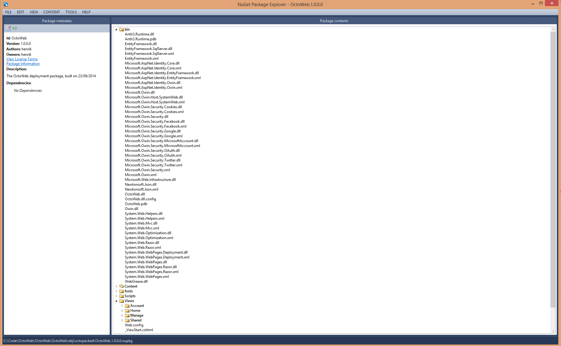 NuGet Package Explorer