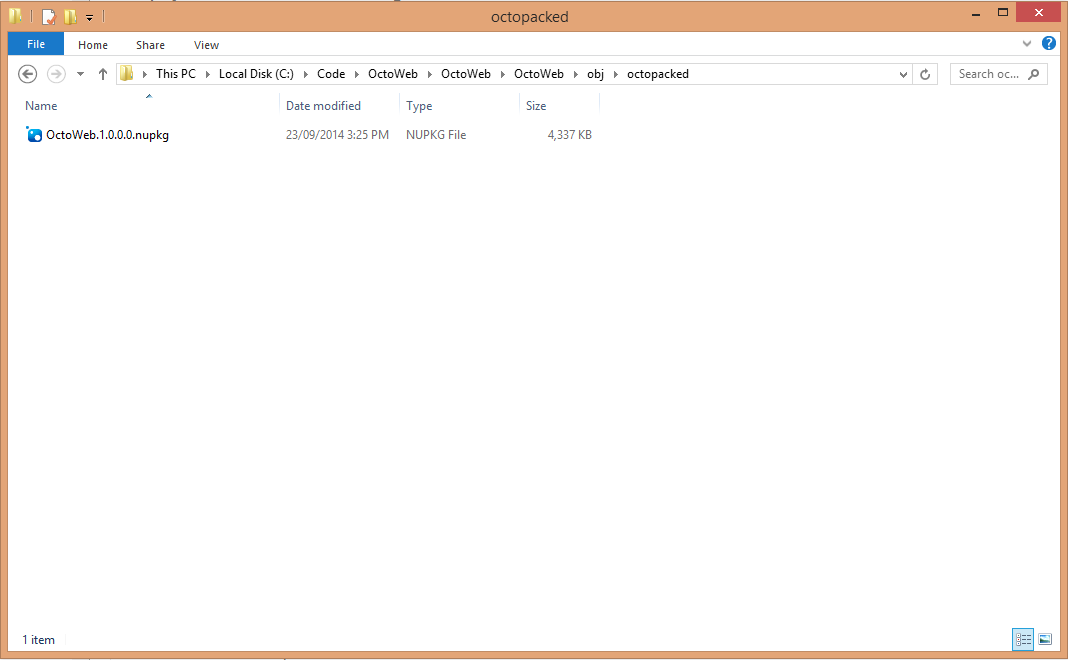 OctoPack NuGet package created