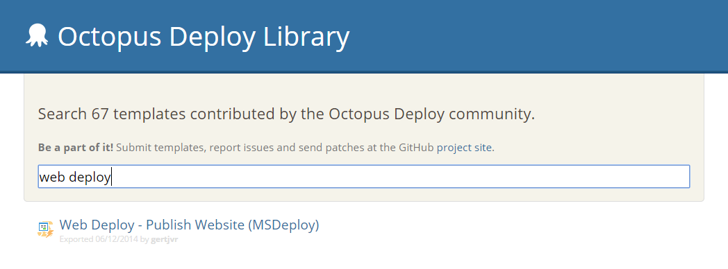 Web Deploy Step Template
