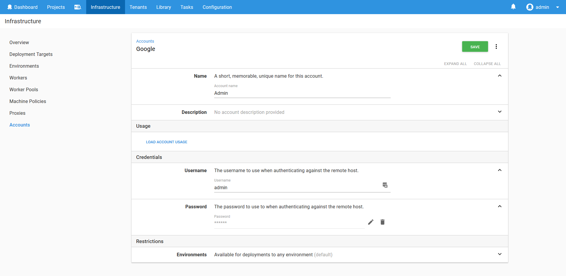 Kubernetes Admin Account