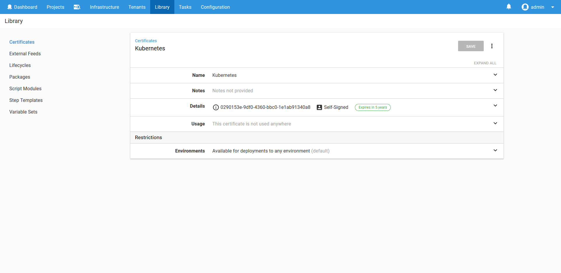 Kubernetes Certificate