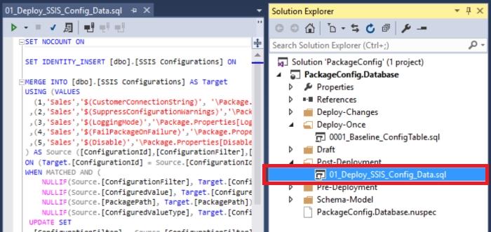 Sample merge statement