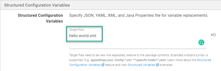 Define file to perform replacement