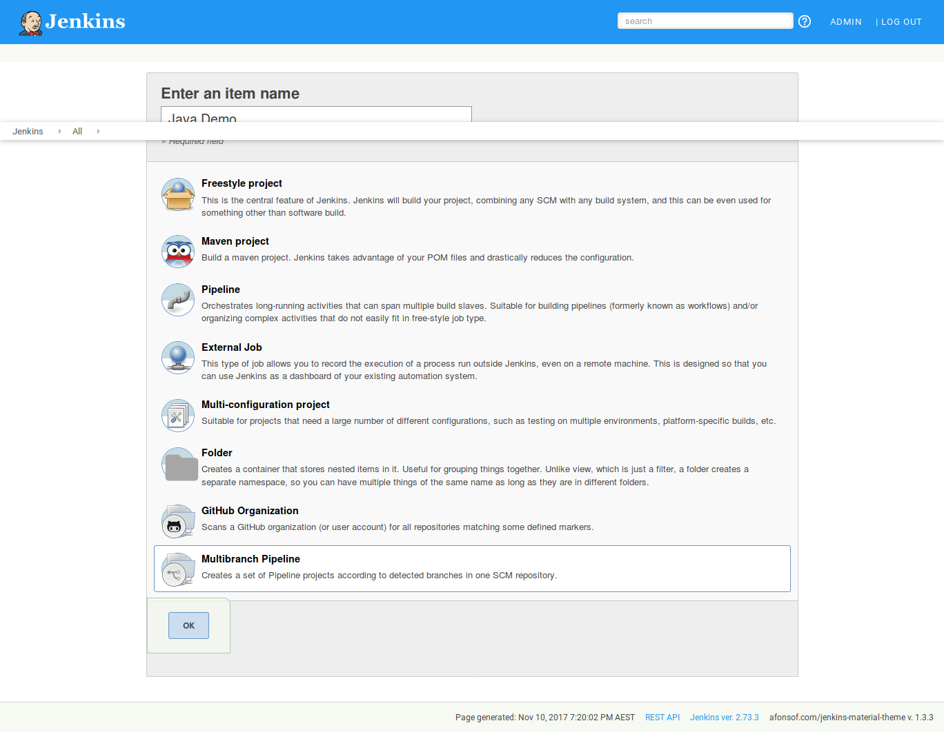 Multibranch pipeline