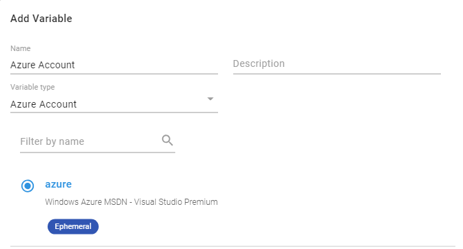 Account Variable Value Selector