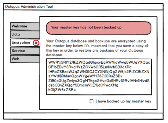Backing up your master key