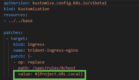 The development overlay file with Octostache