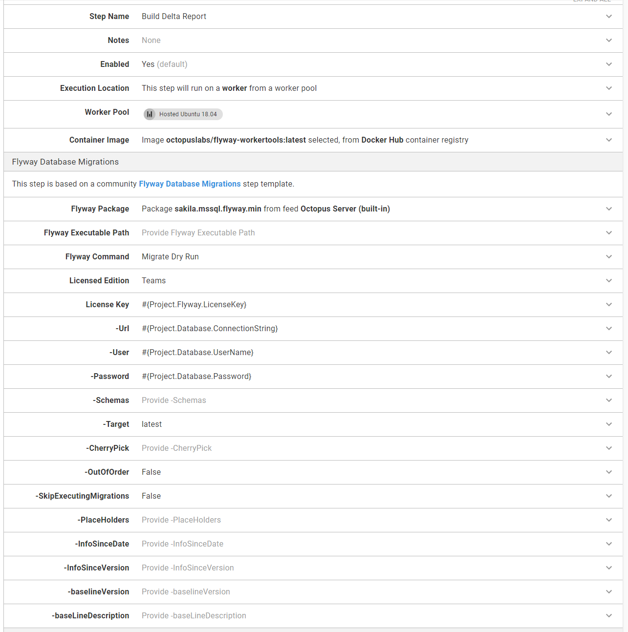 generate delta report step
