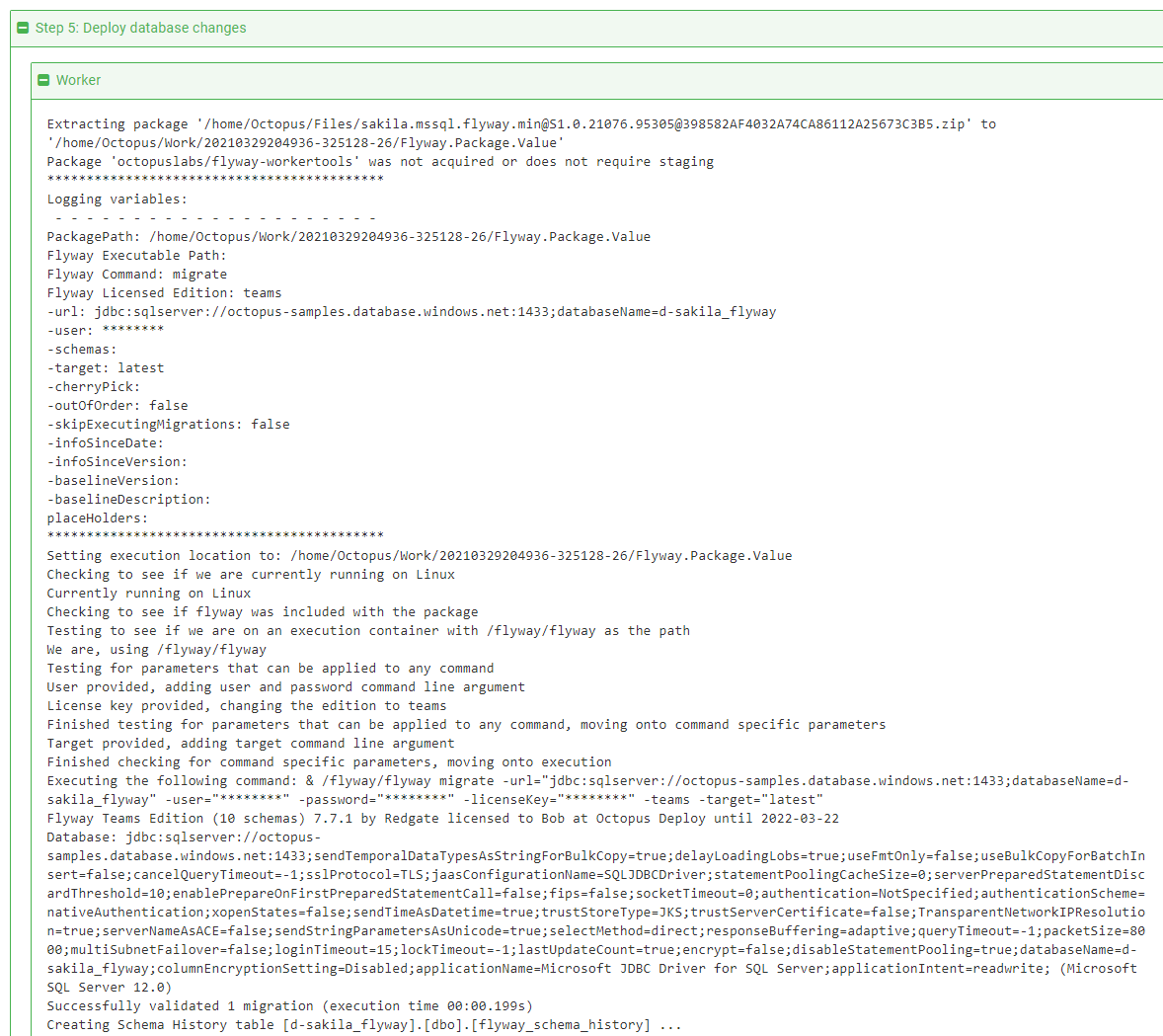 migrate command in action