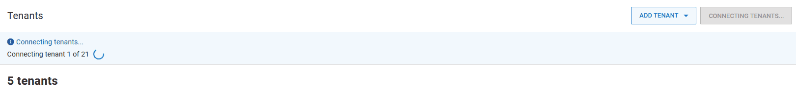 Connection progress bar