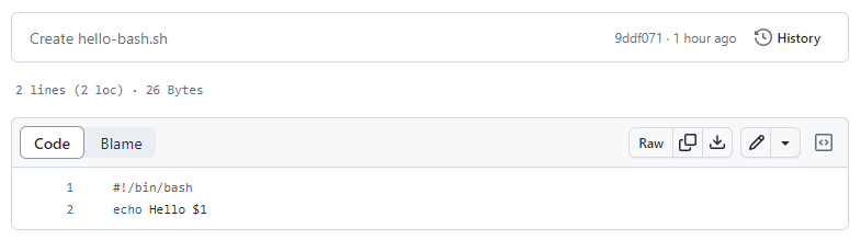Simple Script in Git