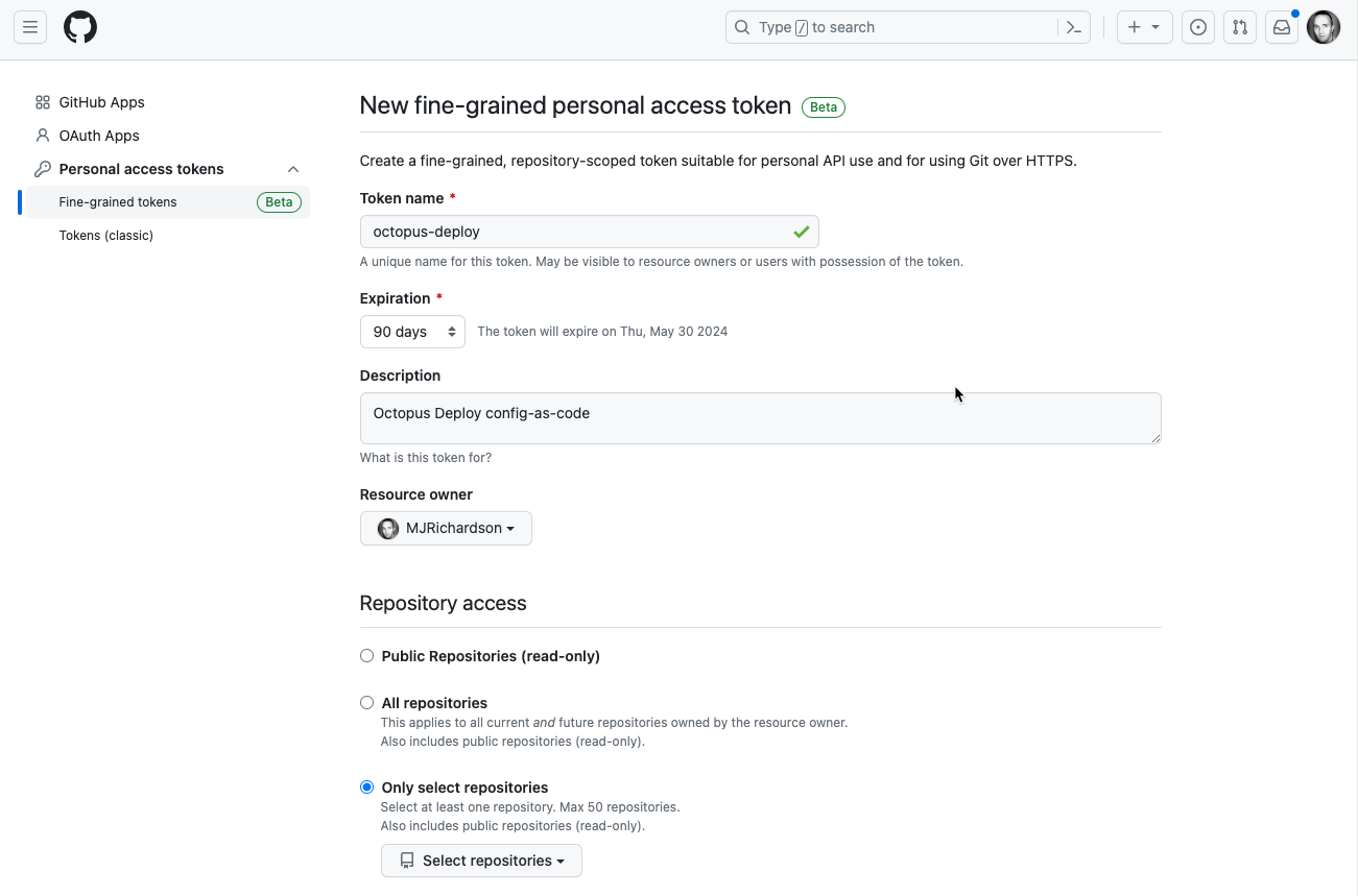GitHub Personal Access Token